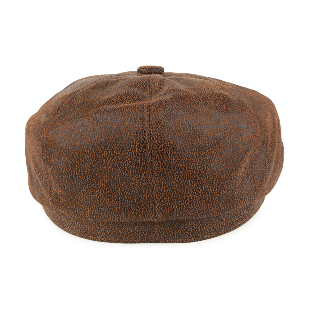 Casquette Gavroche en Cuir marron JAXON & JAMES - VENTE EN GROS