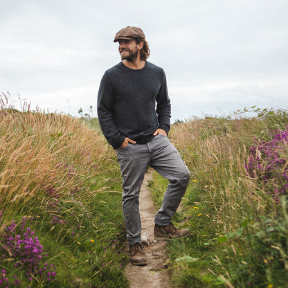 Casquette Gavroche en Cuir marron JAXON & JAMES - VENTE EN GROS