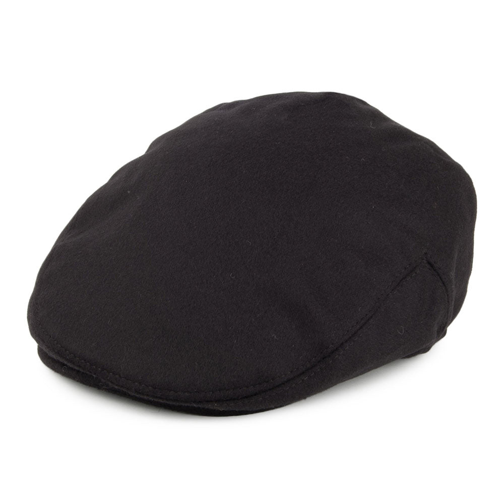 Casquette Plate en Pure Laine Harlem noir JAXON & JAMES - VENTE EN GROS