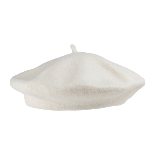 Béret Tendance en Laine blanc cassé - VENTE EN GROS