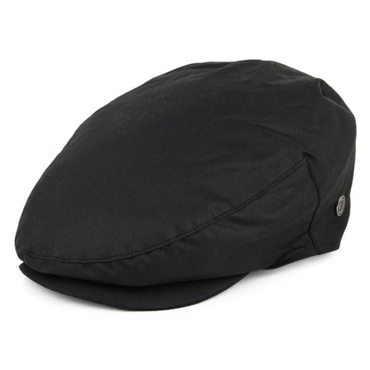 Casquette Plate en Coton Ciré British Millerain noir JAXON & JAMES - VENTE EN GROS