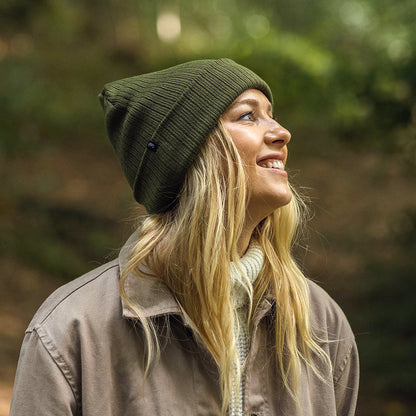 Bonnet Côtelé Long olive JAXON & JAMES - VENTE EN GROS