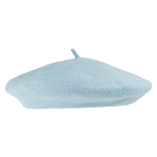 Béret Tendance en Laine bleu clair - VENTE EN GROS - 200