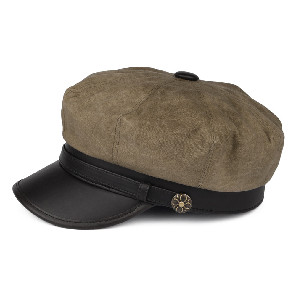Casquette de Motard Rebelle beige britannique JAXON & JAMES - VENTE EN GROS