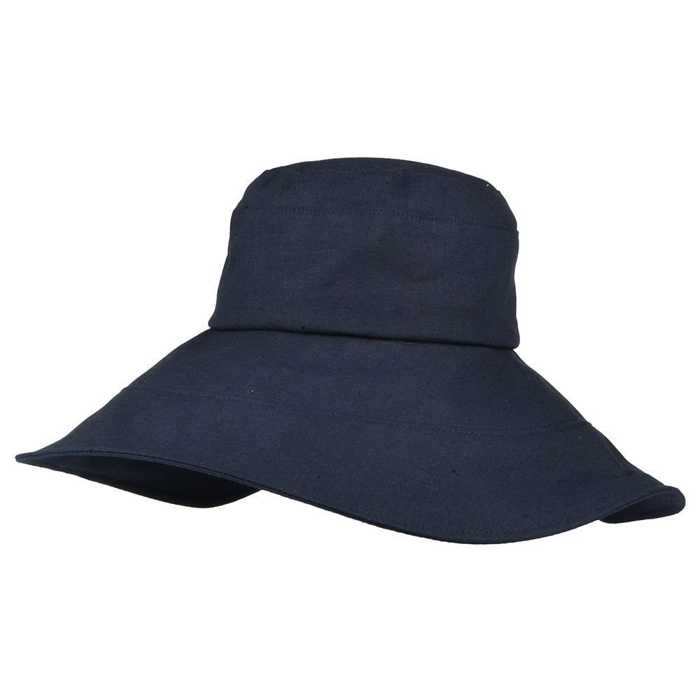 Chapeau Été Pliable Monaco bleu marine SUR LA TÊTE - VENTE EN GROS