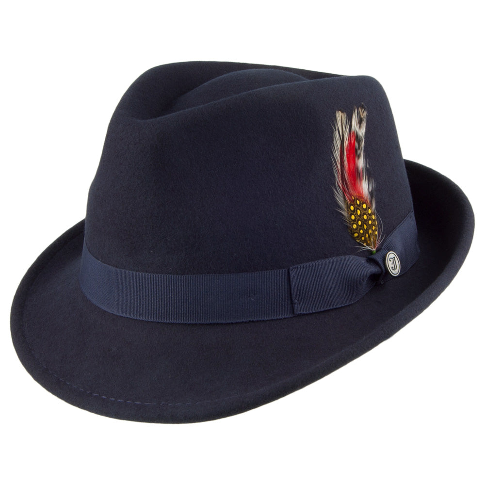 Chapeau Trilby Detroit bleu marine JAXON & JAMES - VENTE EN GROS