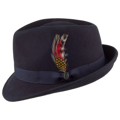 Chapeau Trilby Detroit bleu marine JAXON & JAMES - VENTE EN GROS